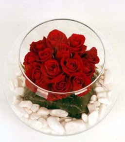 Cam fanusta 11 adet kırmızı gül  Hediye Çiçek anneler günü çiçek yolla 