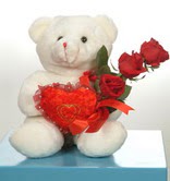 3 adetgül ve oyuncak   Hediye Çiçek online çiçek gönderme sipariş 