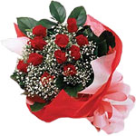  Hediye Çiçek online çiçekçi , çiçek siparişi  KIRMIZI AMBALAJ BUKETINDE 12 ADET GÜL