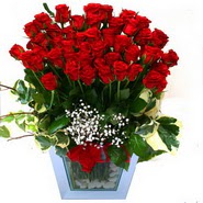  Hediye Çiçek İnternetten çiçek siparişi   51 adet kirmizi gül aranjmani