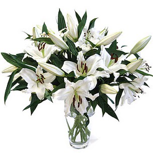  Hediye Çiçek hediye sevgilime hediye çiçek  3 dal görsel casablanca vazo tanzimi