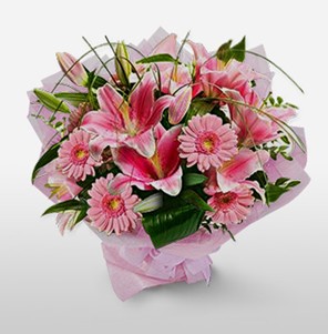 1 dal kazablanka ve kır çiçek görsel buketi  Hediye Çiçek online çiçekçi , çiçek siparişi 