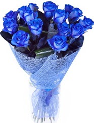 9 adet mavi gülden buket çiçeği  Hediye Çiçek kaliteli taze ve ucuz çiçekler 