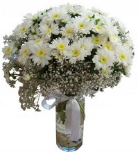 Vazoda beyaz papatyalar  Hediye Çiçek çiçek siparişi vermek 