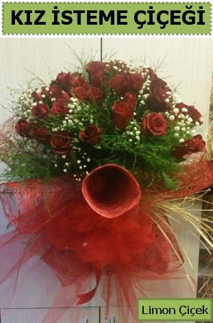 41 adet kırmızı gülden kız isteme buketi  Hediye Çiçek çiçek online çiçek siparişi 