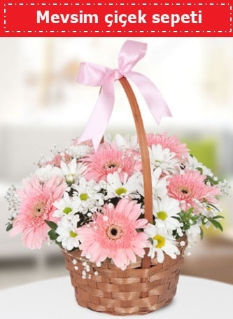 Mevsim kır çiçek sepeti  Hediye Çiçek çiçek servisi , çiçekçi adresleri 