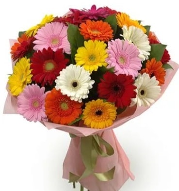 Karışık büyük boy gerbera çiçek buketi  Hediye Çiçek çiçek online çiçek siparişi 
