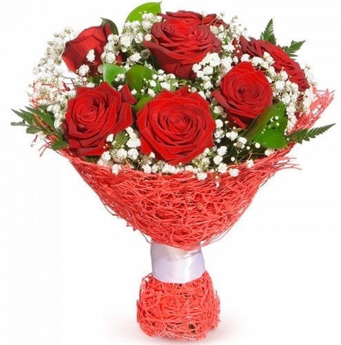 7 adet kırmızı gül buketi  Hediye Çiçek çiçek yolla , çiçek gönder , çiçekçi  
