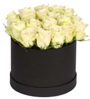 19 adet beyaz gülden görsel kutu çiçeği  Hediye Çiçek yurtiçi ve yurtdışı çiçek siparişi 