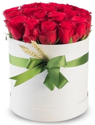 Özel kutuda 25 adet kırmızı gül çiçeği  Hediye Çiçek çiçek online çiçek siparişi 